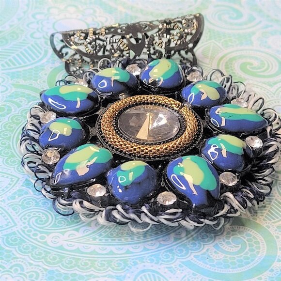 Blue Statement Pendant - Picture 11 of 11